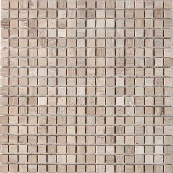 Мозаика из мрамора матовая PIX255 White Wooden (1,5x1,5) 30,5х30,5х0,4 см