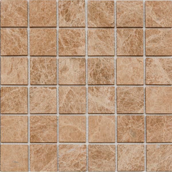 Мозаика из мрамора матовая PIX350 Light Imperador, Deep Brushed (4,8x4,8) 30,5х30,5х0,6 см