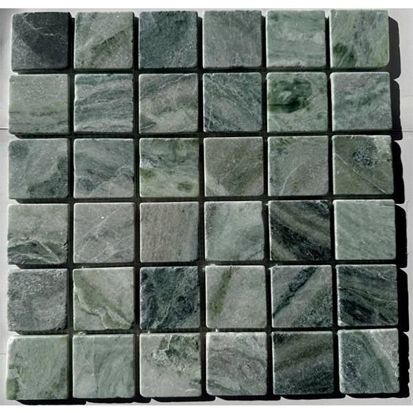 Мозаика из мрамора матовая PIX315 Jet Green (4,8x4,8) 30,5х30,5х0,6 см
