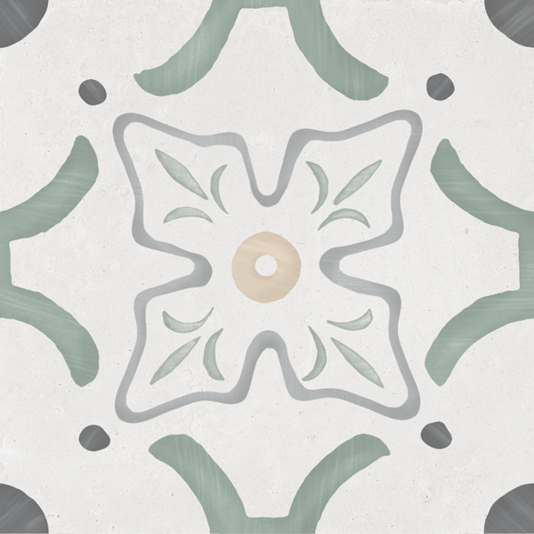 Плитка керамическая SIROCCO GREEN FLOWER/22,3 22,3х22,3 см