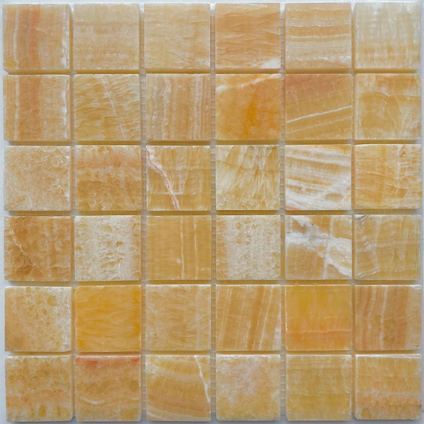 Мозаика из оникса полированная PIX307 Honey Onyx (4,8x4,8) 30,5х30,5х0,8 см