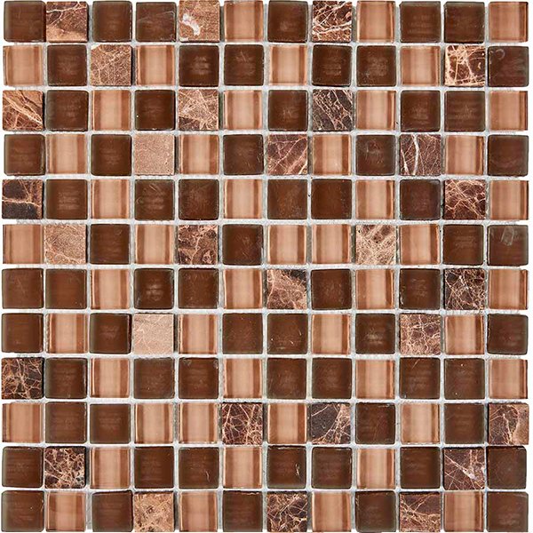 Мозаика из мрамора и стекла глянцевая и матовая PIX723 (2,3x2,3) 30х30х0,8 см