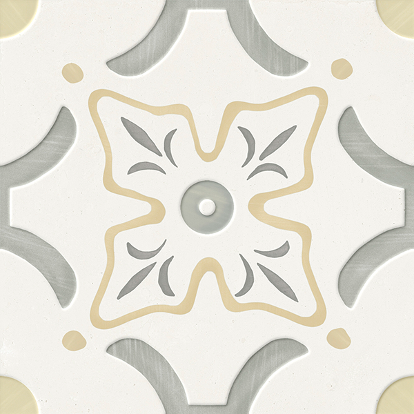 Гранит керамический 40459 LLEVANT YELLOW FLOWER LT 22,3х22,3 см