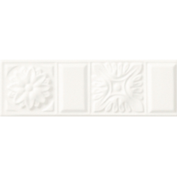 Бордюр керамический настенный CLC2 ELECTA CAMMEO Bianco MATT 6,5x20 см