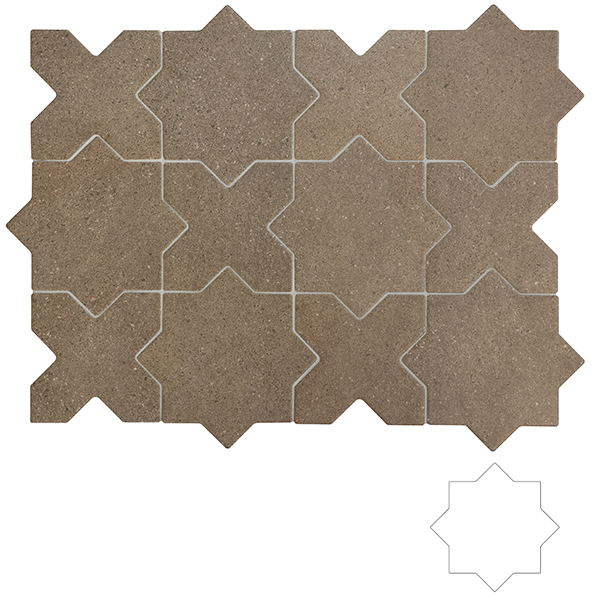 Гранит керамический 32728 ELDA STAR COFFEE 16,8x16,8 см