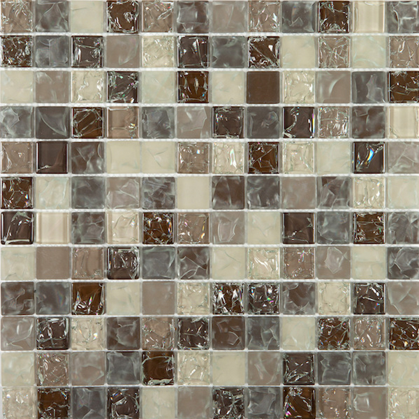 Мозаика из камня и стекла на сетке BL8211 (2,3x2,3) 30,0х30,0x0,8 см