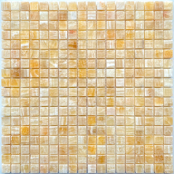 Мозаика из оникса полированная PIX305 Honey Onyx (1,5x1,5) 30,5х30,5х0,8 см