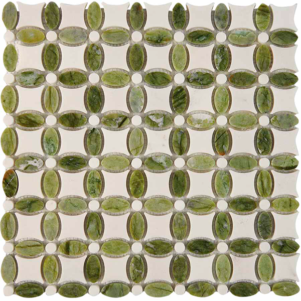 Мозаика из мрамора полированная PIX282 Dondong, Dolomiti Bianco (3,2x3,2) 33,6х33,6х0,8 см