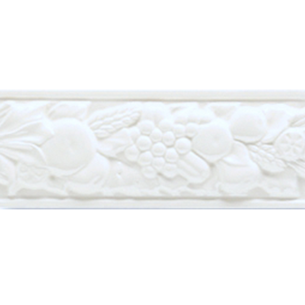 Бордюр керамический настенный ROB01 BOISERIE ROBBIANA DEC.Bianco MATT 8x20 см