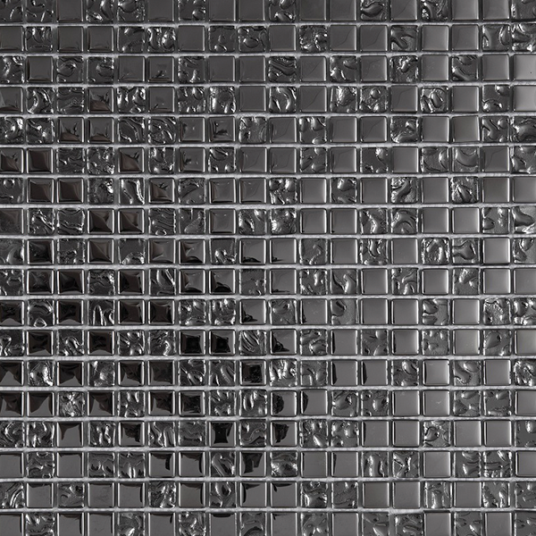 Мозаика из стекла на сетке HT151 (silver) (1,5x1,5) 30,0х30,0x0,6 см