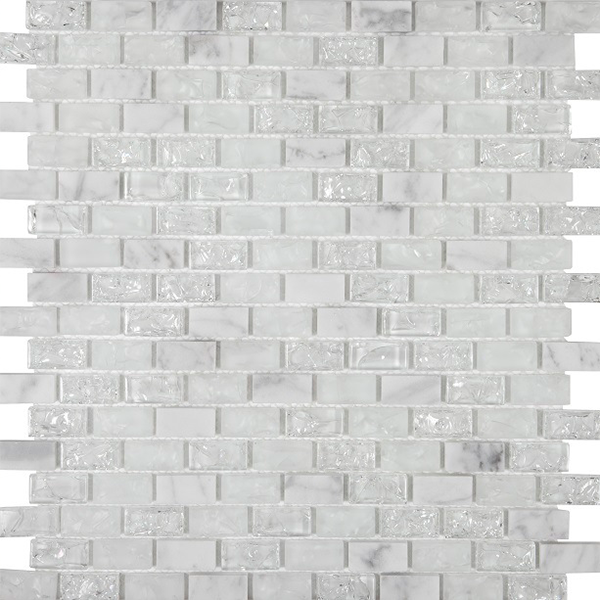 Мозаика из камня и стекла на сетке BL8601 (1,5x3,0) 30,0х30,0x0,8 см