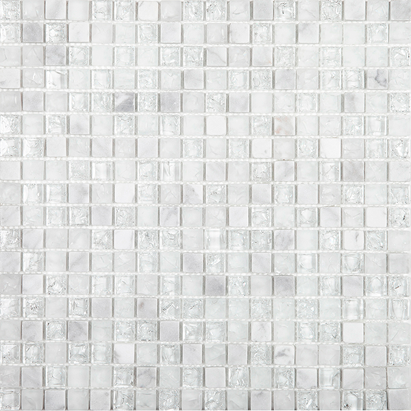 Мозаика из камня и стекла на сетке BL8101 (1,5x1,5) 30,0х30,0x0,8 см