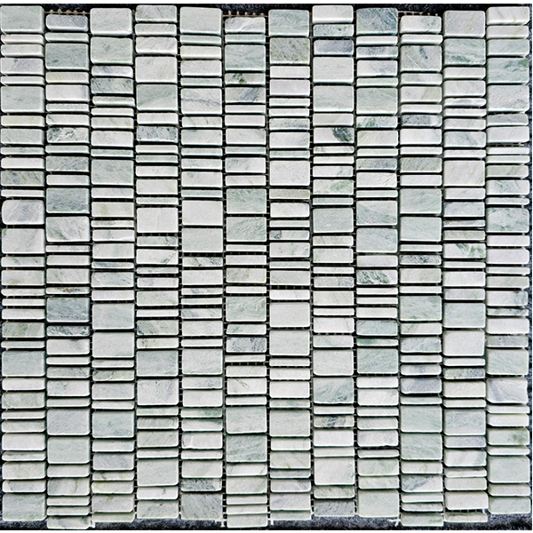 Мозаика из мрамора матовая PIX316 Jet Green (чип произвольный) 31х30,6х0,6 см