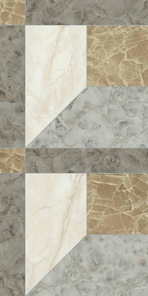 Гранит керамический 60014091 TARSIA Prospect Avorio DECO Lux 3D RETT 60x120x0,9 см