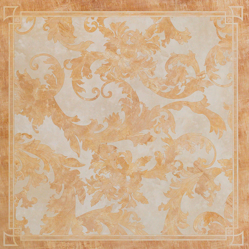 Гранит керамический 240072 MARBLE DEC CASSETTONATO FOGLIA Oro LAPP 58,5x58,5 см