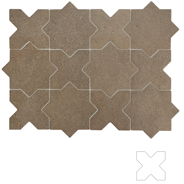 Гранит керамический 32734 ELDA CROSS COFFEE 12x12 см