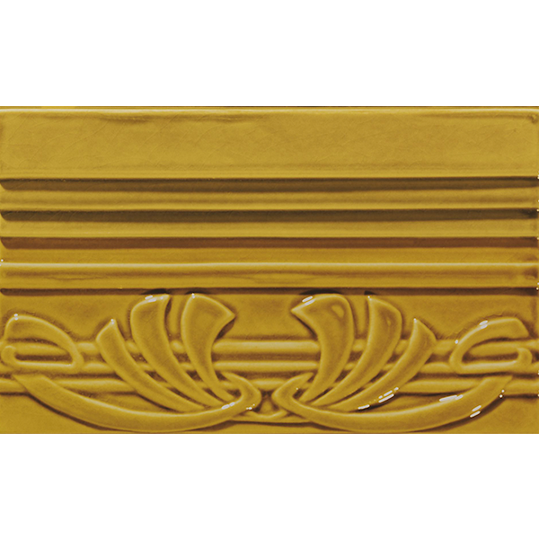 Бордюр керамический TED8 EPOQUE TERMINALE DÉCO Dark Mustard CR 12x20 см