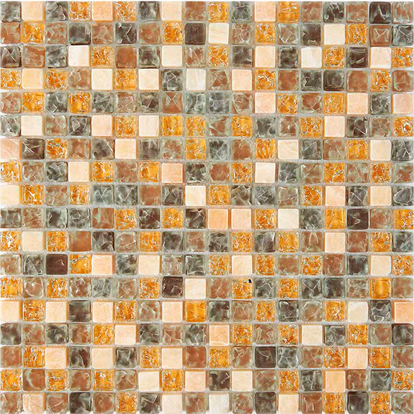 Мозаика из оникса и стекла глянцевая и матовая PIX704 (1,5x1,5) 30х30х0,8 см