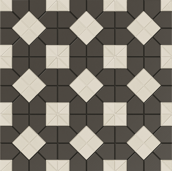 Гранит керамический 130013 TESSERAE SUIT B&W PLUS 28x28 см