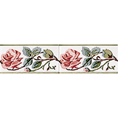 Бордюр керамический CENEFA ROSAS PB CARMIN C/C B 7,5х15 см