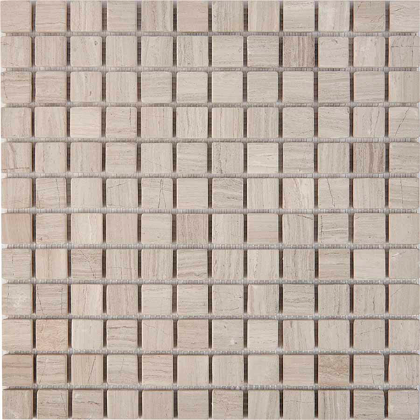 Мозаика из мрамора матовая PIX256 White Wooden (2,3x2,3) 30,5х30,5х0,6 см