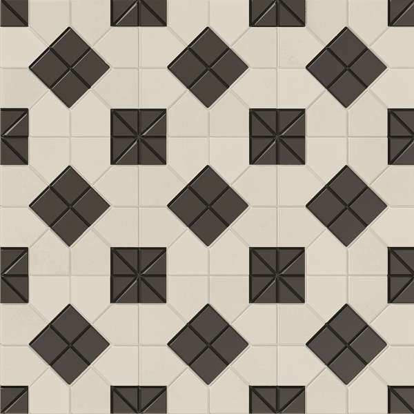 Гранит керамический 130012 TESSERAE SUIT B&W 28x28 см