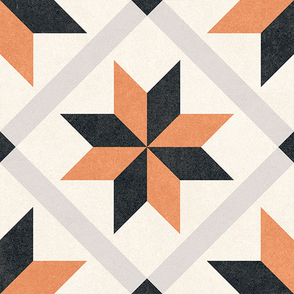 Гранит керамический N100076 LEVELS Orange Decor 1036 20x20 см