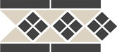 Бордюр керамический Border LISBON-1 with 1 strip Stand.(Tr.16, Dots 14, Strips 14) 28,1х15,1 см