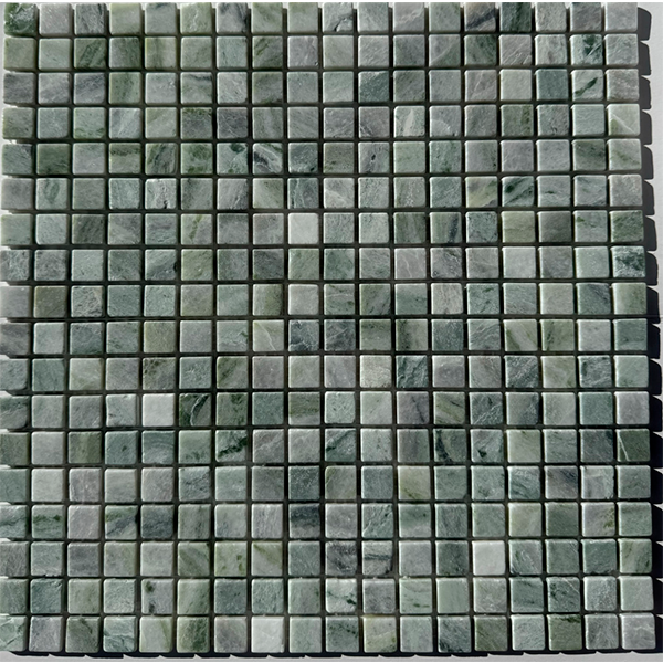 Мозаика из мрамора матовая PIX311 Jet Green (1,5x1,5) 30,5х30,5х0,4 см