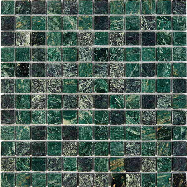 Мозаика из мрамора глянцевая PIX215 Spider Green (2,3x2,3) 30,5х30,5х0,6 см