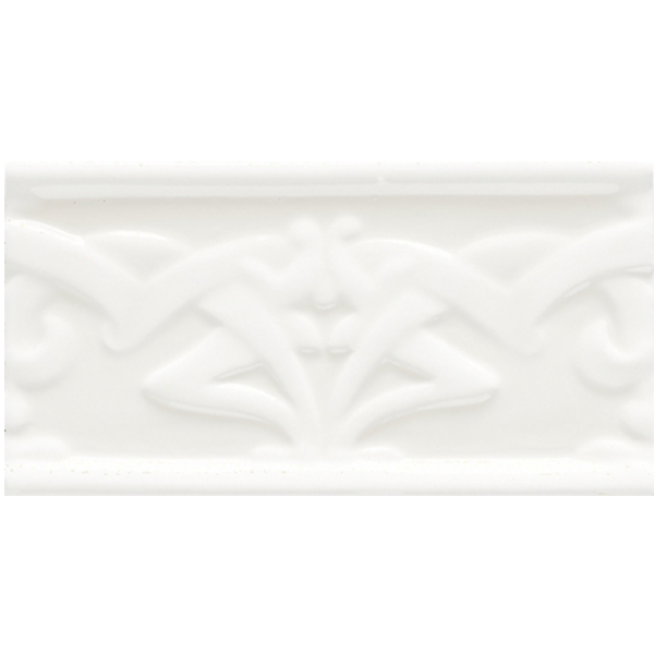 Бордюр керамический настенный LIB900 ESSENZE LIBERTY Bianco Ice 6,5x13 см