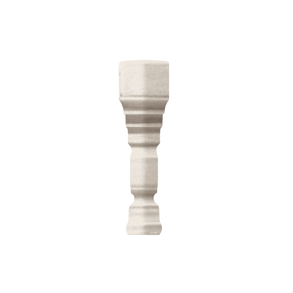 Уголок керамический наружный для бордюра TEAP5 EPOQUE ANGOLO TERMINALE PITTI Bianco CR. 2х12 см