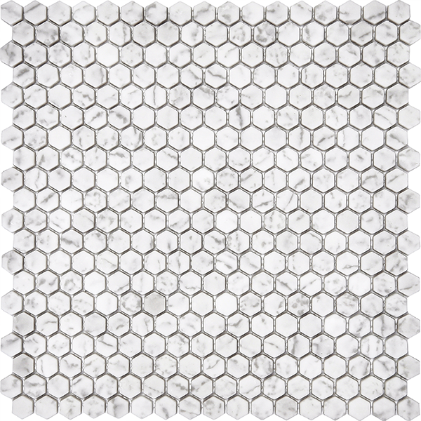 Мозаика из стекла на сетке AGHG15-WHITE (1,5x1,5) 28,8х28,8x0,6 см