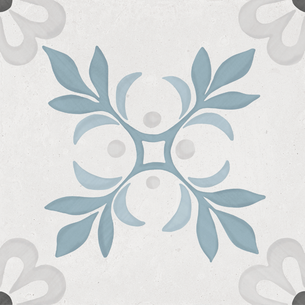 Гранит керамический 36518 SIROCCO BLUE GARDEN 22,3х22,3х0,9 см