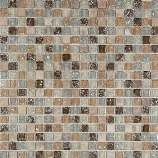 Мозаика из камня и стекла на сетке BL8231 (1,5x1,5) 30,0х30,0x0,8 см