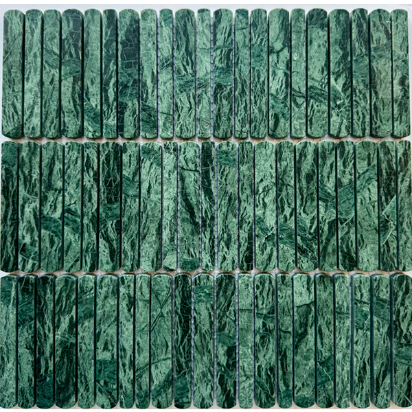 Мозаика из мрамора матовая PIX356 Spider Green (1/1,2/1,5х1) 30х30,5х0,8 см