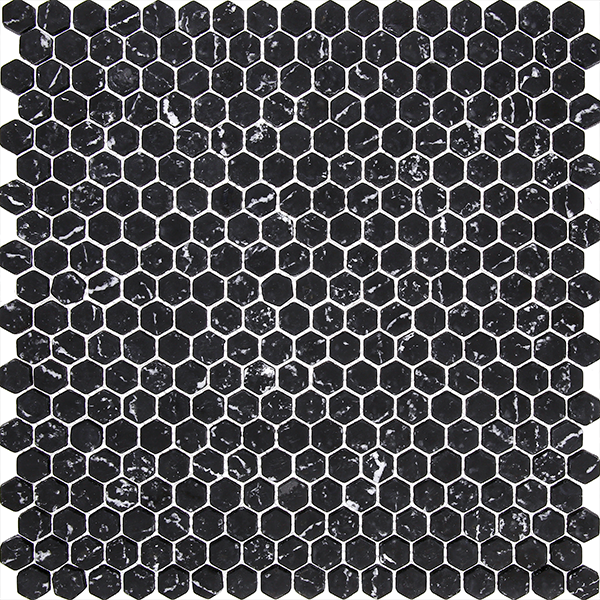 Мозаика из стекла на сетке AGHG15-BLACK (1,5x1,5) 28,8х28,8x0,6 см