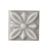 Вставка керамическая настенная TACO RELIEVE FLOR Nº1 GRAYSTONE 3х3 см