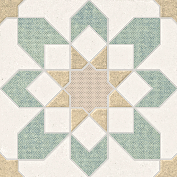 Плитка керамическая 39599 DOHA Green FLOWER SP/22,3 22,3x22,3  см