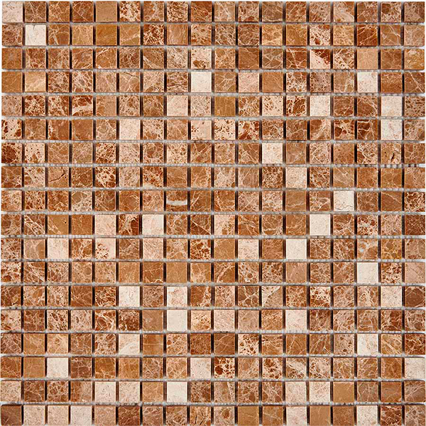 Мозаика из мрамора глянцевая PIX221 Light Emperador (1,5x1,5) 30,5х30,5х0,4 см