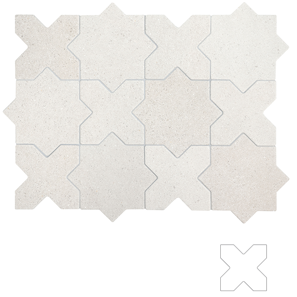 Гранит керамический 32730 ELDA CROSS WHITE 12x12 см