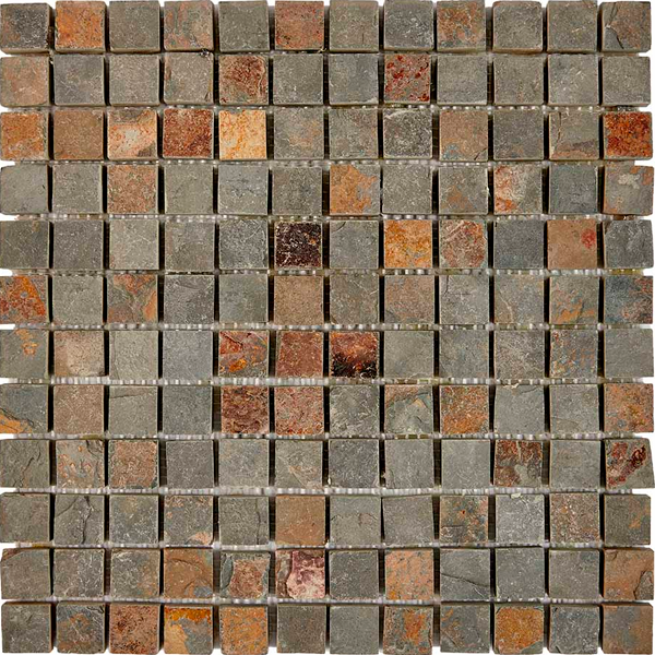Мозаика из мрамора природная PIX299 Slate Rusty (2,3x2,3) 30,5х30,5 см