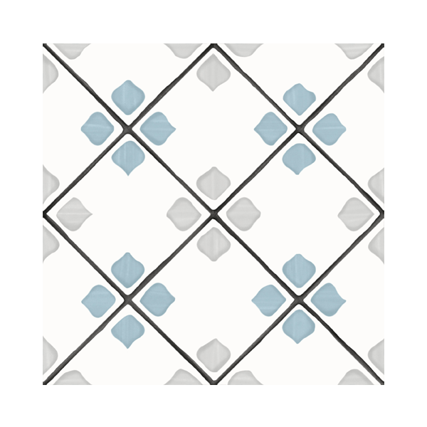 Плитка керамическая 31083 TANGER Silver Rhomb 12,3x12,3 см