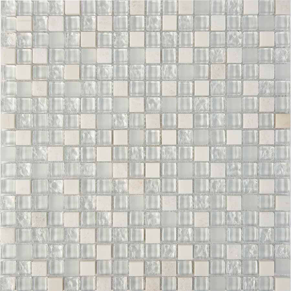 Мозаика из мрамора и стекла глянцевая PIX715 (1,5x1,5) 30х30х0,8 см