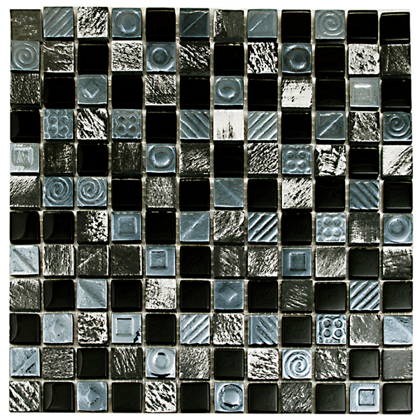 Мозаика из камня и стекла на сетке HT948 (2,3x2,3) 30,0х30,0x0,8 см
