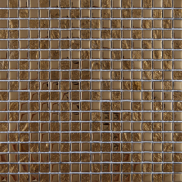 Мозаика из стекла на сетке HT150 (gold) (1,5x1,5) 30,0х30,0x0,6 см