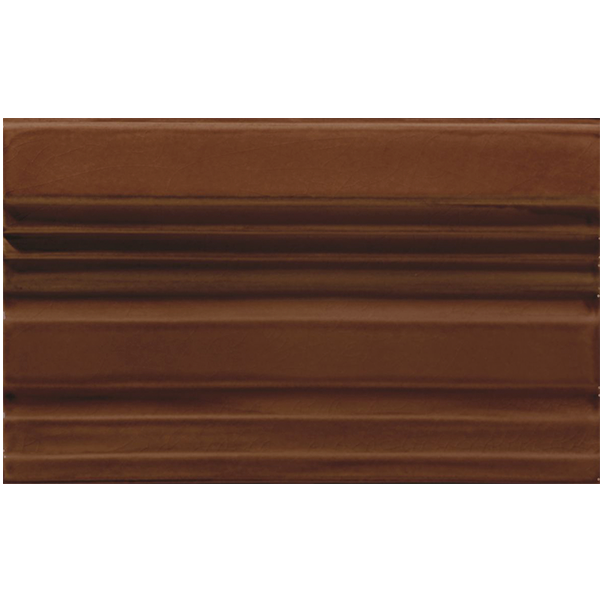 Бордюр керамический TEP7 EPOQUE TERMINALE PITTI Dark Caramel CR. 12x20 см