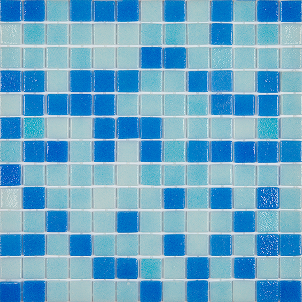 Мозаика стеклянная полиуретановая сцепка Caribe (2,5х2,5 см) 34х34x0,4 см