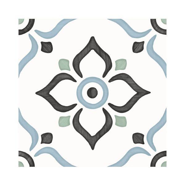 Гранит керамический 31086 TANGER Blue Garden 12,3x12,3 см