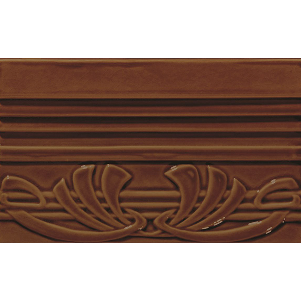 Бордюр керамический TED7 EPOQUE TERMINALE DÉCO Dark Caramel CR 12x20 см